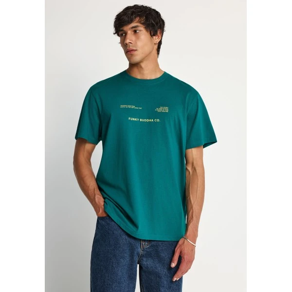 Funky Buddha Print T-Shirt Ανδρικό (FBM013-033-04-DEEP-LAKE)