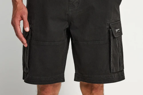 Funky Buddha Ανδρική Βερμούδα Cargo (FBM013-038-03-BLACK)
