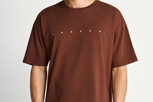 Funky Buddha Oversized Print T-Shirt Ανδρικό (FBM013-039-04-BRUNETTE)