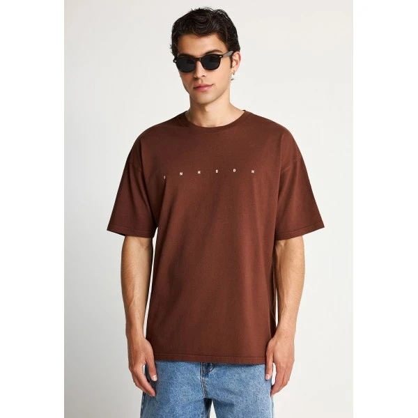 Funky Buddha Oversized Print T-Shirt Ανδρικό (FBM013-039-04-BRUNETTE)