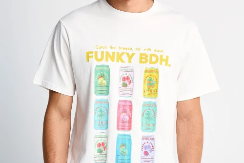 Funky Buddha Print T-Shirt Ανδρικό (FBM013-040-04-OFF-WHITE)