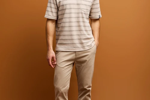 Funky Buddha Striped Relaxed T-Shirt Ανδρικό (FBM013-043-04-FOG)