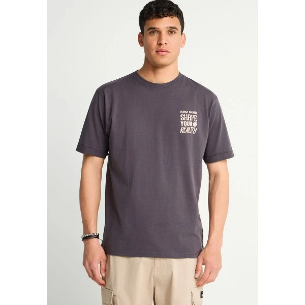 Funky Buddha Graphic Print On The Back T-Shirt Ανδρικό (FBM013-049-04-ANTHRACITE)