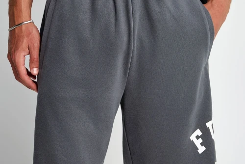 Funky Buddha Printed Logo Βερμούδα Αθλητική Ανδρική (FBM013-051-03-DK-GREY)