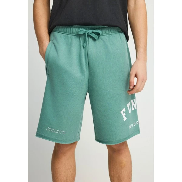 Funky Buddha Printed Logo Βερμούδα Αθλητική Ανδρική (FBM013-051-03-GREEN-LAKE)