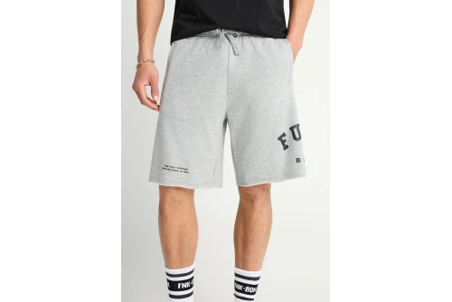 Funky Buddha Printed Logo Βερμούδα Αθλητική Ανδρική (FBM013-051-03-GREY-MEL)