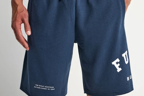 Funky Buddha Printed Logo Βερμούδα Αθλητική Ανδρική (FBM013-051-03-MIDNIGHT-BLUE)