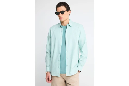Funky Buddha The Essentials Πουκάμισο Μακρυμάνικο Ανδρικό (FBM013-051-05-CLOUD-BLUE)