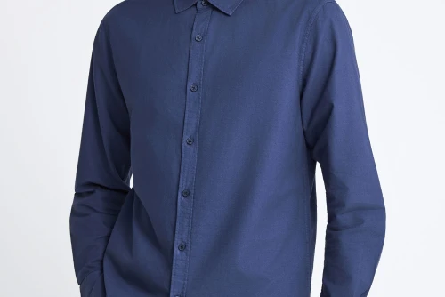 Funky Buddha The Essentials Πουκάμισο Μακρυμάνικο Ανδρικό (FBM013-051-05-INDIGO)