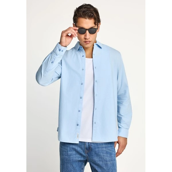 Funky Buddha The Essentials Πουκάμισο Μακρυμάνικο Ανδρικό (FBM013-051-05-LT-BLUE)