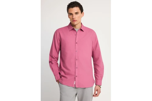 Funky Buddha Ανδρικό Πουκάμισο Basic (FBM013-051-05-MELLOW-MAUVE)