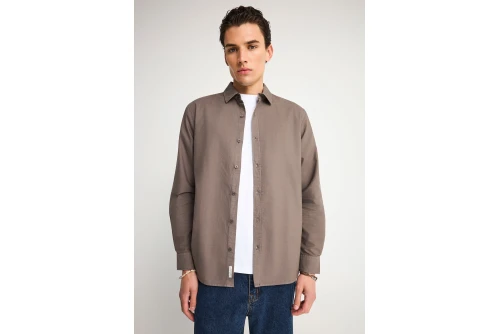 Funky Buddha Ανδρικό Πουκάμισο Basic (FBM013-051-05-MOON-MIST)