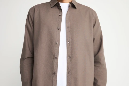 Funky Buddha Ανδρικό Πουκάμισο Basic (FBM013-051-05-MOON-MIST)