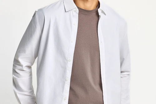 Funky Buddha The Essentials Πουκάμισο Μακρυμάνικο Ανδρικό (FBM013-051-05-WHITE)