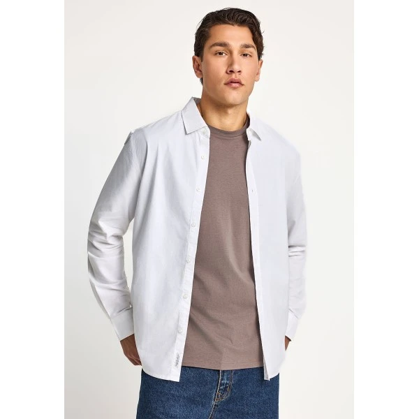 Funky Buddha The Essentials Πουκάμισο Μακρυμάνικο Ανδρικό (FBM013-051-05-WHITE)