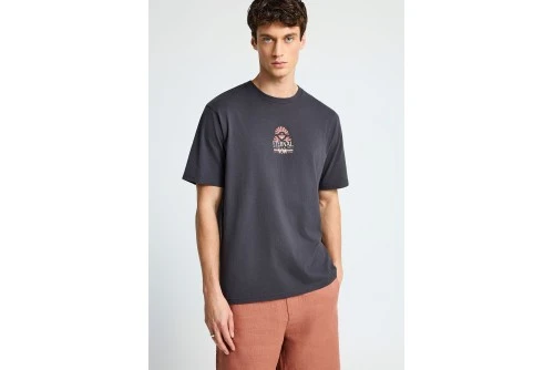 Funky Buddha Graphic Print T-Shirt Ανδρικό (FBM013-053-04-ANTHRACITE)