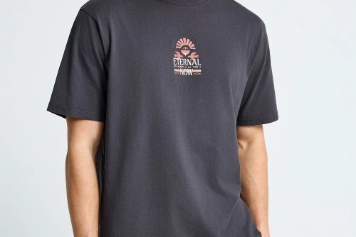 Funky Buddha Graphic Print T-Shirt Ανδρικό (FBM013-053-04-ANTHRACITE)