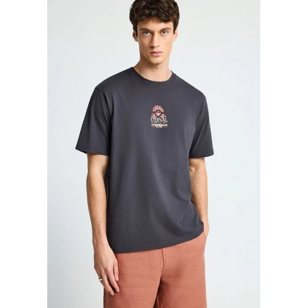 Funky Buddha Graphic Print T-Shirt Ανδρικό (FBM013-053-04-ANTHRACITE)