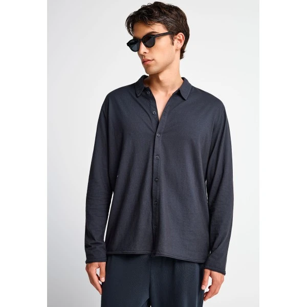 Funky Buddha Ανδρικό Πουκάμισο Basic (FBM013-056-05-BLACK)