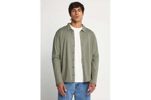 Funky Buddha Ανδρικό Πουκάμισο Basic (FBM013-056-05-DEEP-FOREST)