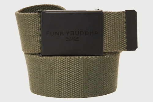 Funky Buddha Ζώνη Casual (FBM013-059-10-KHAKI)