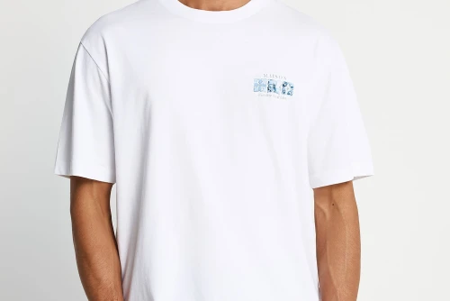 Funky Buddha Print On The Back T-Shirt Ανδρικό (FBM013-060-04-WHITE)