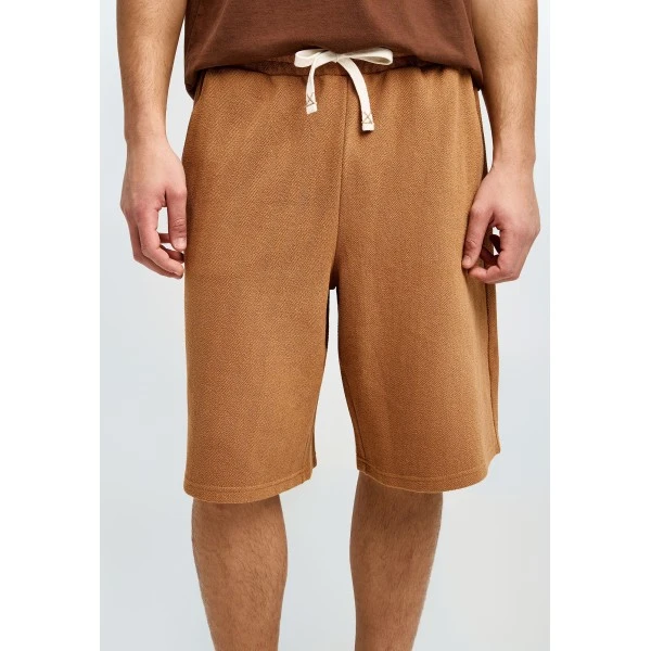 Funky Buddha Printed Logo Βερμούδα Αθλητική Ανδρική (FBM013-062-03-TOBACCO-BROWN)