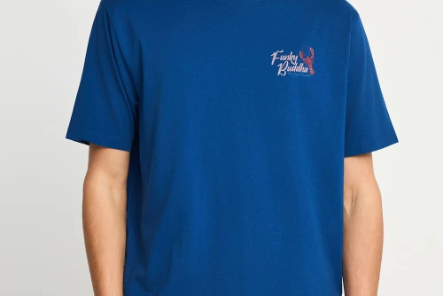 Funky Buddha Relaxed T-Shirt Ανδρικό (FBM013-066-04-TWILIGHT-BLUE)