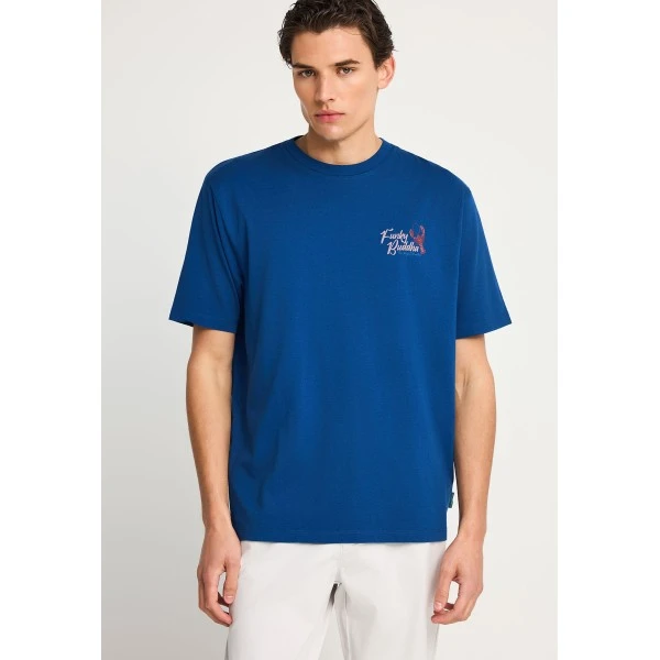 Funky Buddha Relaxed T-Shirt Ανδρικό (FBM013-066-04-TWILIGHT-BLUE)