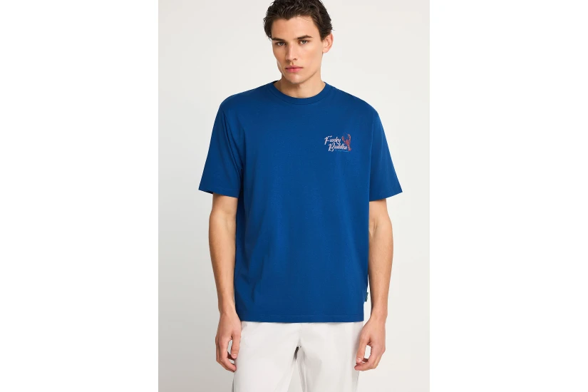 Funky Buddha Ανδρικό Κοντομάνικο T-Shirt Μπλε