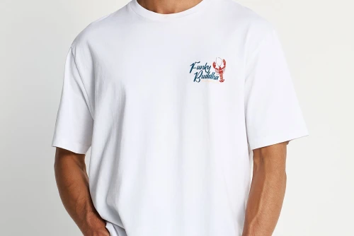 Funky Buddha Relaxed T-Shirt Ανδρικό (FBM013-066-04-WHITE)
