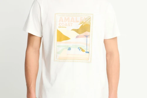 Funky Buddha Print T-Shirt Ανδρικό (FBM013-069-04-OFF-WHITE)