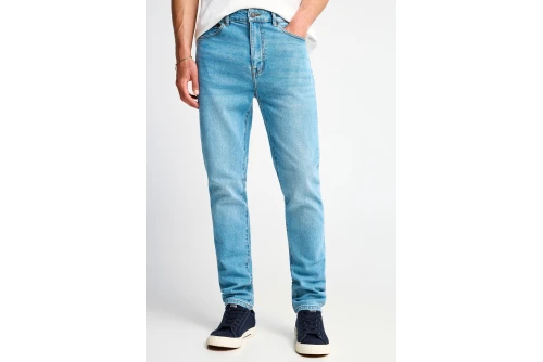 Funky Buddha Slim Tapered Fit Παντελόνι Τζιν Ανδρικό (FBM013-070-02-LT-BLUE)