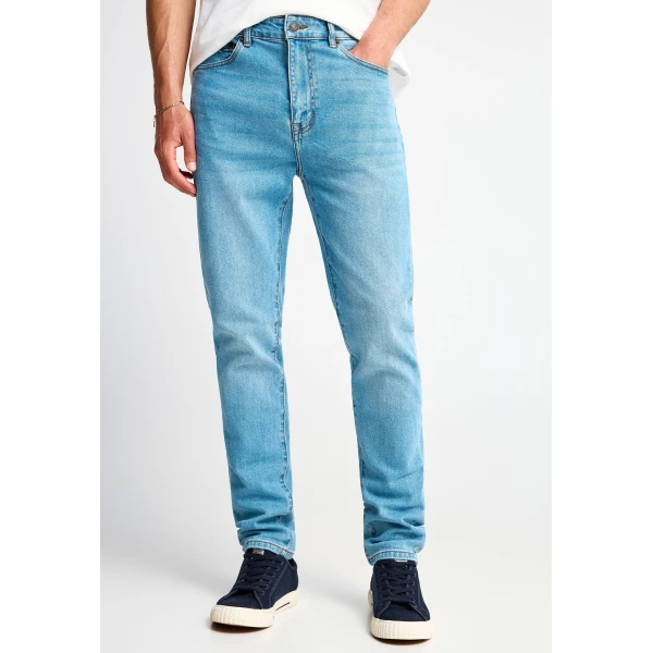 Funky Buddha Slim Tapered Fit Παντελόνι Τζιν Ανδρικό (FBM013-070-02-LT-BLUE)