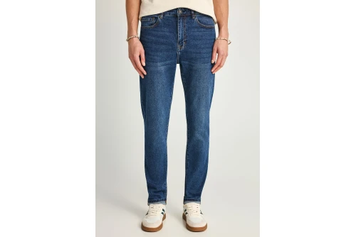 Funky Buddha Slim Tapered Fit Παντελόνι Τζιν Ανδρικό (FBM013-070-02-MD-BLUE)