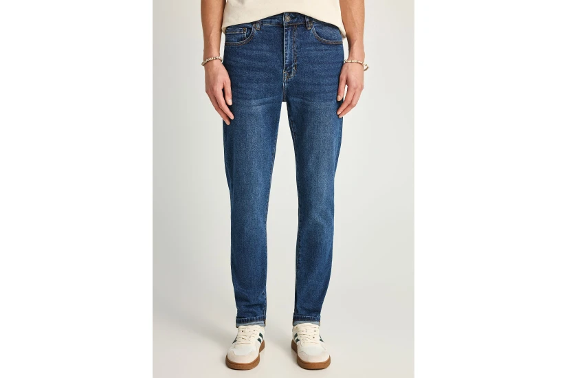 Funky Buddha Slim Tapered Fit Ανδρικό Παντελόνι Τζιν Μπλε Σκούρο