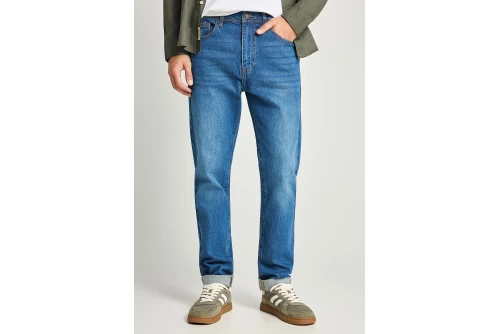 Funky Buddha Slim Tapered Παντελόνι Τζιν Ανδρικό (FBM013-071-02-DK-BLUE)