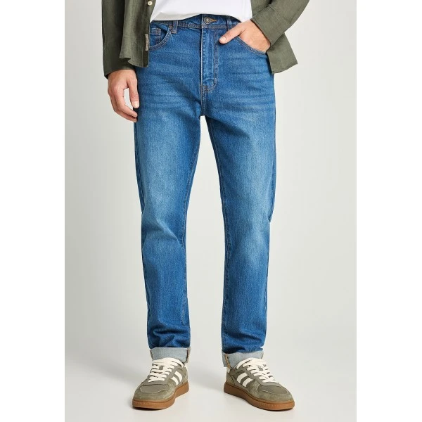 Funky Buddha Slim Tapered Παντελόνι Τζιν Ανδρικό (FBM013-071-02-DK-BLUE)
