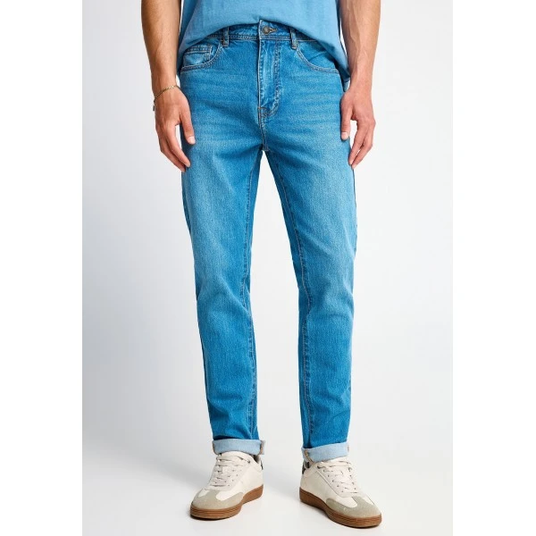 Funky Buddha Slim Tapered Παντελόνι Τζιν Ανδρικό (FBM013-071-02-MD-BLUE)