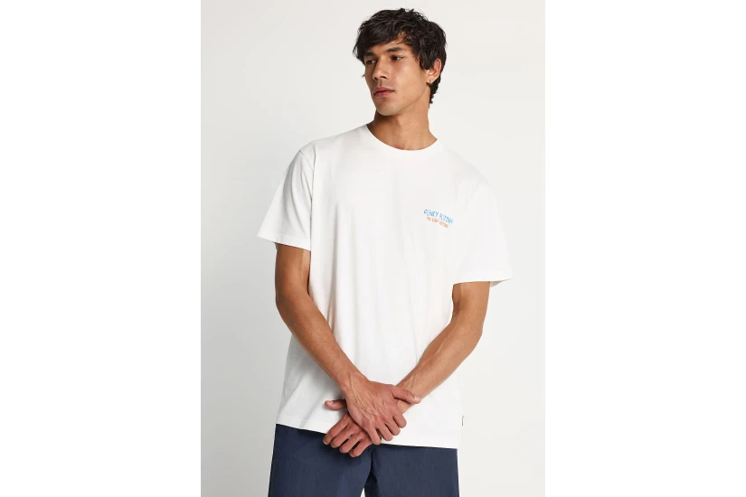 Funky Buddha Ανδρικό Κοντομάνικο T-Shirt Εκρού