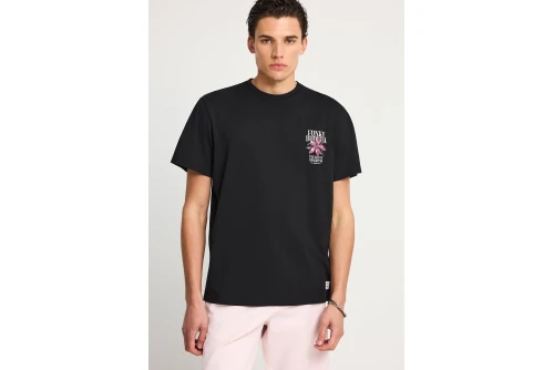 Funky Buddha Print On The Back T-Shirt Ανδρικό (FBM013-075-04-BLACK)