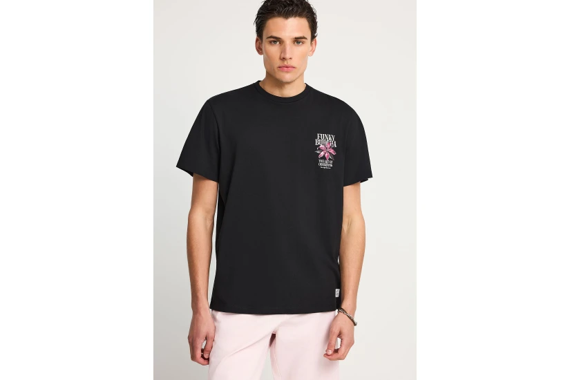 Funky Buddha Ανδρικό Κοντομάνικο T-Shirt Μαύρο