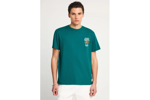 Funky Buddha Print On The Back T-Shirt Ανδρικό (FBM013-075-04-DEEP-LAKE)