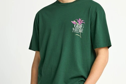 Funky Buddha Print On The Back T-Shirt Ανδρικό (FBM013-078-04-BISTROT-GREEN)