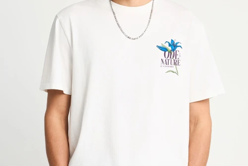 Funky Buddha Print On The Back T-Shirt Ανδρικό (FBM013-078-04-OFF-WHITE)