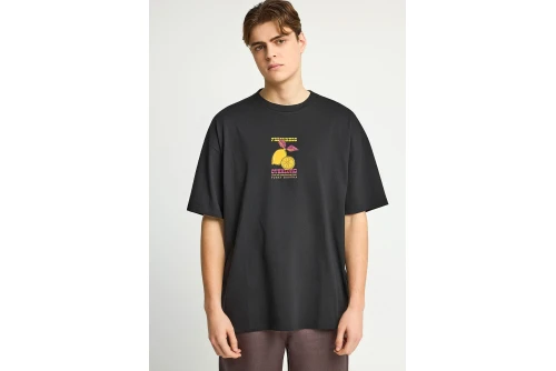 Funky Buddha Print On The Back T-Shirt Ανδρικό (FBM013-081-04-BLACK)