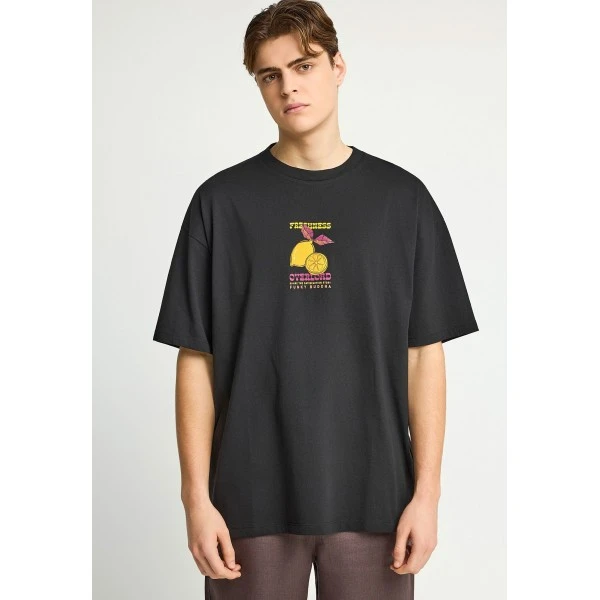 Funky Buddha Print On The Back T-Shirt Ανδρικό (FBM013-081-04-BLACK)