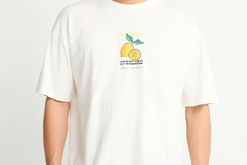 Funky Buddha Print On The Back T-Shirt Ανδρικό (FBM013-081-04-OFF-WHITE)