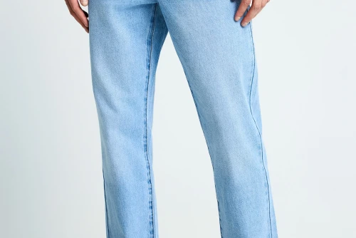 Funky Buddha Cotton Straight Fit Παντελόνι Τζιν Ανδρικό (FBM013-082-02-LT-BLUE)