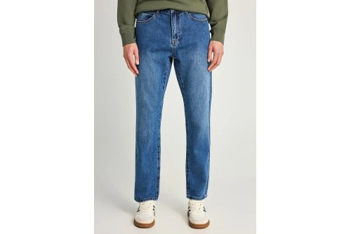 Funky Buddha Cotton Straight Fit Παντελόνι Τζιν Ανδρικό (FBM013-082-02-MD-BLUE)